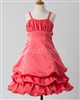 Coral bubble girl party dress