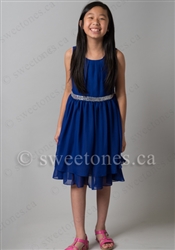 Navy blue party dress flower girl dress