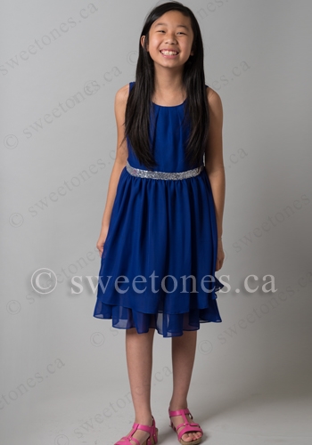 Navy blue party dress flower girl dress