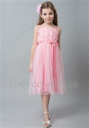 Pink party dress flower girl dress