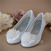 Girl accessories white ballerina flat shoes