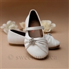 Flower girl accessories white ballerina flat shoes