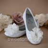 Flower girl accessories white ballerina flat shoes