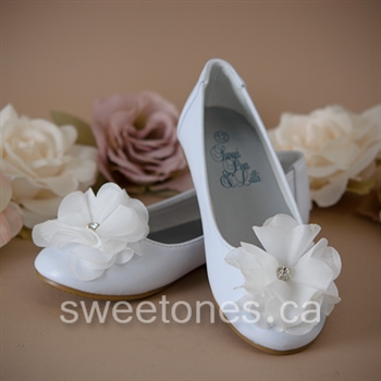 Flower girl accessories white ballerina flat shoes