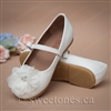 Flower girl ivory ballerina shoes