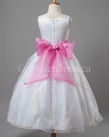 Flower girl pink sash