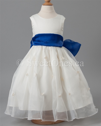 Flower girl blue sash