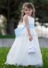 Flower girl blue sash