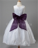 Flower girl Eggplant Blue sash