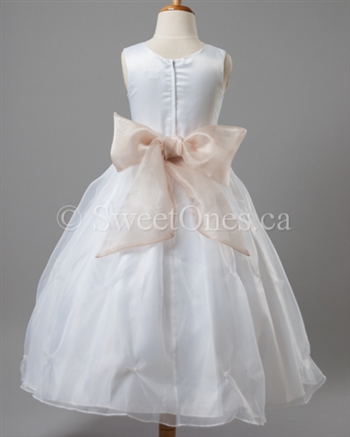 Flower girl Champagne Blue sash