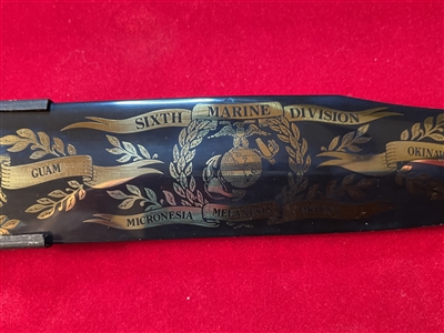 A limited-edition 6TH MARINE DIVISION Commemorative Knife NIB with display box and paperwork. This would be a great present to a Marine who served in Vietnam,