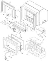 OsburnWoodStoves.com - Every part for the Osburn 1100 insert. Select the Osburn 1100 part from the drop down menu after looking at the parts diagram.
