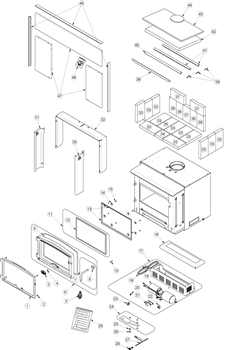 OsburnWoodStoves.com - Every part for the Osburn 2000 Insert. Select the Osburn 2000 part from the drop down menu after looking at the parts diagram.