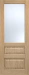 Contemporary 3P Glass Oak Interior Door