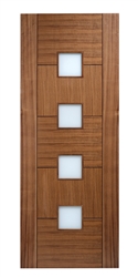 Quebec Glazed Walnut Interior Door