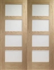 Shaker Oak Interior French Doors