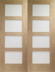 Shaker Oak Interior French Doors