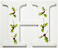 The letter 'H' depicting Holly, part of our Wild Flower Alphabet