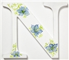 The letter 'N' depicting the wild flower Nigella from our unique Wild Flower Alphabet