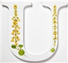 The letter 'U' depicting the latin name Umbilicus Rupestriz from our unique Wild Flower Alphabet.