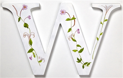 The letter 'W' depicts the Willow herb from our unique Wild Flower Alphabet.
