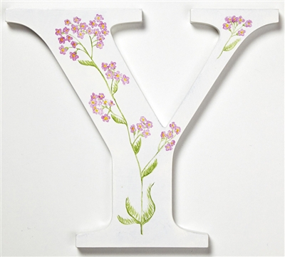 The letter 'Y' depicting the wild flower Yarrow from our unique Wild Flower Alphabet