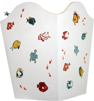 Hand painted Tropical Fish Bin