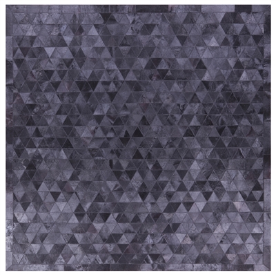 Square Natural Cowhide Hand Stitched Rug