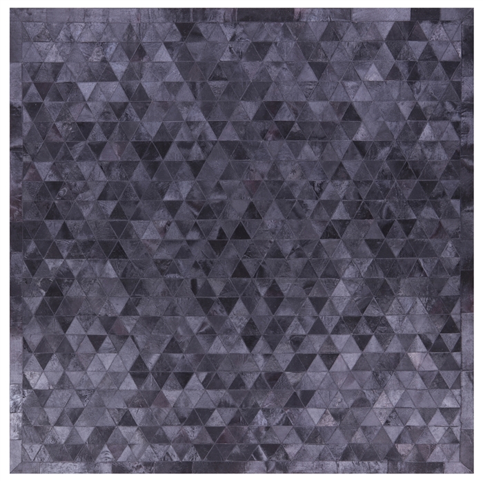 Square Natural Cowhide Hand Stitched Rug