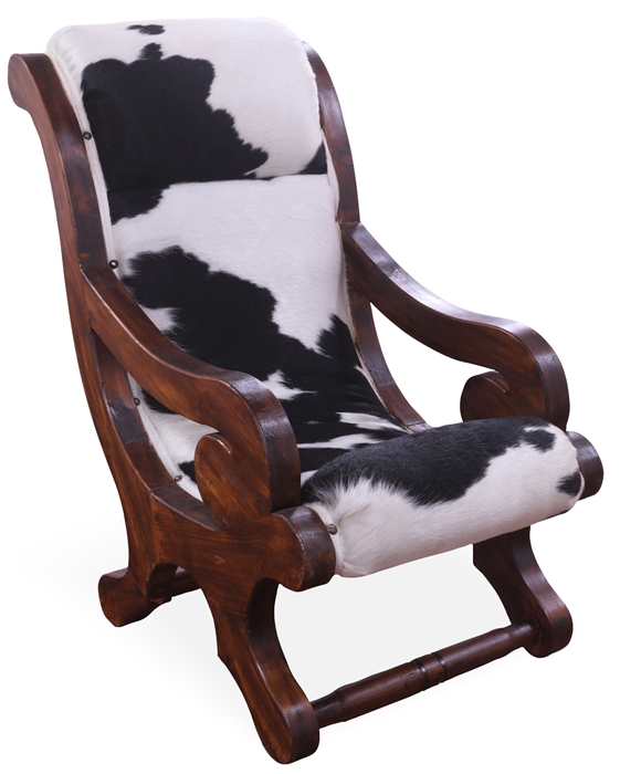 Reclaimed Wood  Hair-On Cowhide Chair