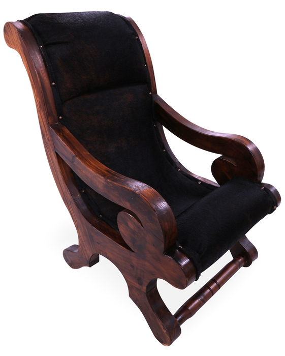 Reclaimed Wood  Hair-On Cowhide Chair