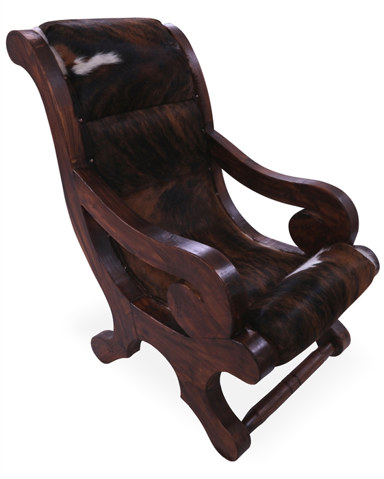 Reclaimed Wood  Hair-On Cowhide Chair