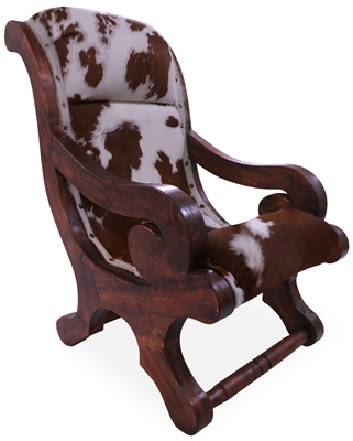 Reclaimed Wood  Hair-On Cowhide Chair