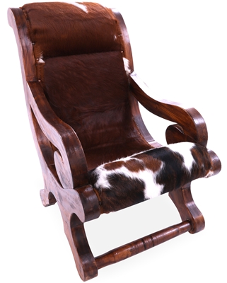 Reclaimed Wood  Hair-On Cowhide Chair