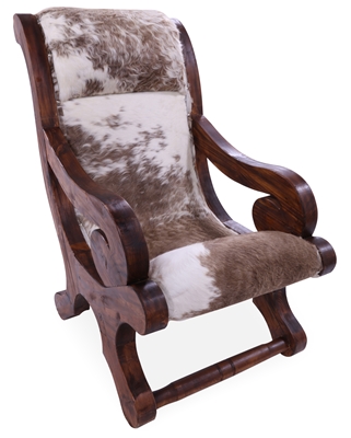 Reclaimed Wood  Hair-On Cowhide Chair