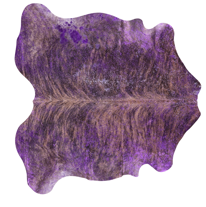 Purple Metallic Cowhide Rug