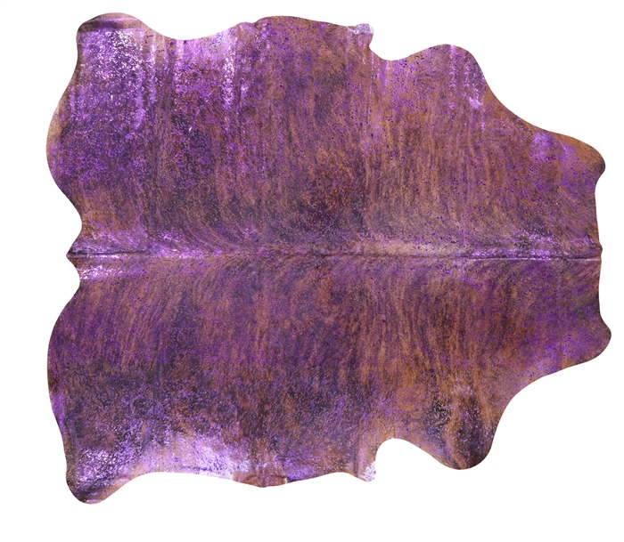 Purple Metallic Cowhide Rug