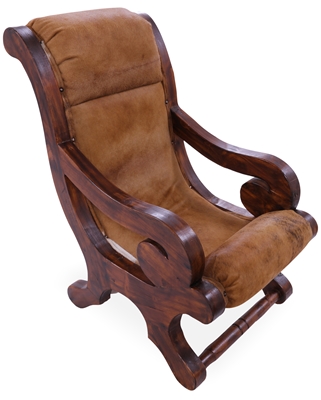 Reclaimed Wood  Hair-On Cowhide Chair