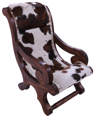 Reclaimed Wood  Hair-On Cowhide Chair