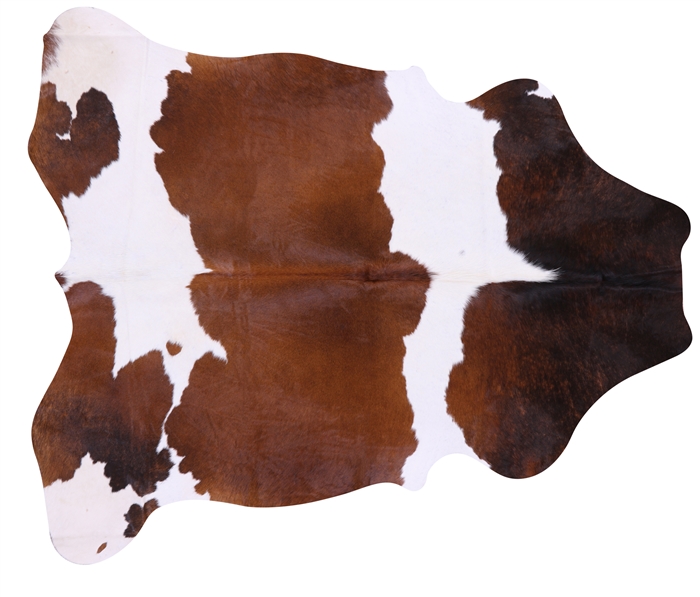 Brown & White Natural Cowhide Rug