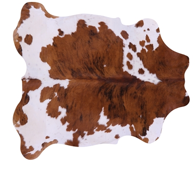 Brown & White Natural Cowhide Rug 6' 10" X 6' 2" - C2358