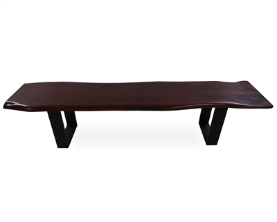 Solid Wood Dining Bench With Metal Legs - 18"H x 79"W x 15.7"D
