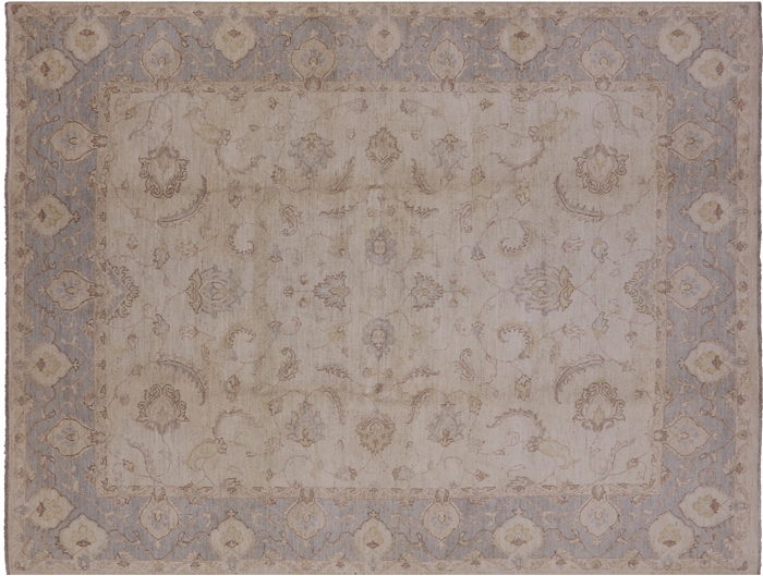 Washed Out Turkish Oushak Hand Knotted Area Rug