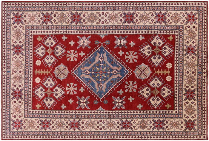 Kazak Hand Knotted Wool Rug