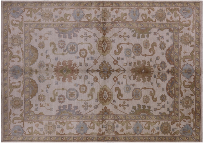 Oushak Hand-Knotted Wool Area Rug