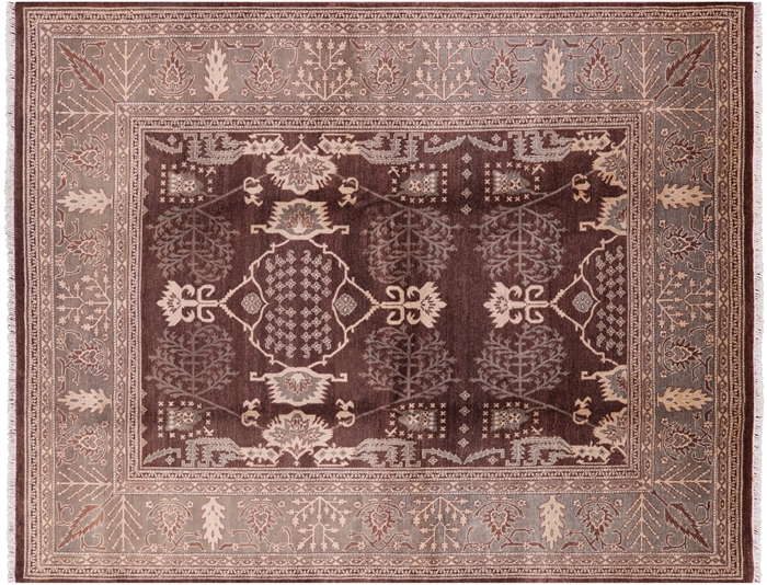 Peshawar Hand-Knotted Wool Rug