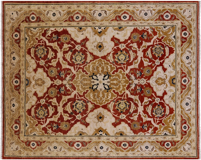 Peshawar Hand-Knotted Wool Rug