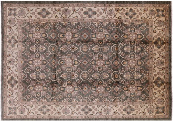 Turkish Oushak Hand Knotted Wool Rug