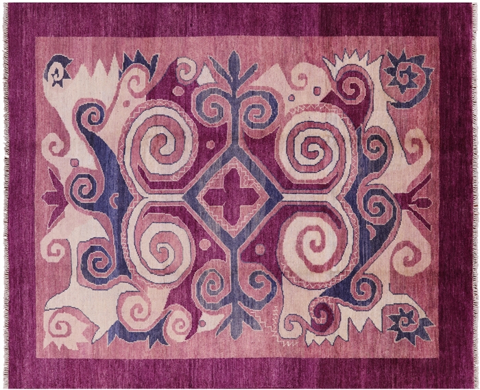Handmade Ikat Wool Rug