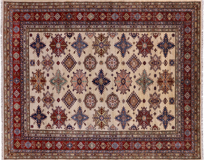 Super Kazak Handmade Wool Area Rug